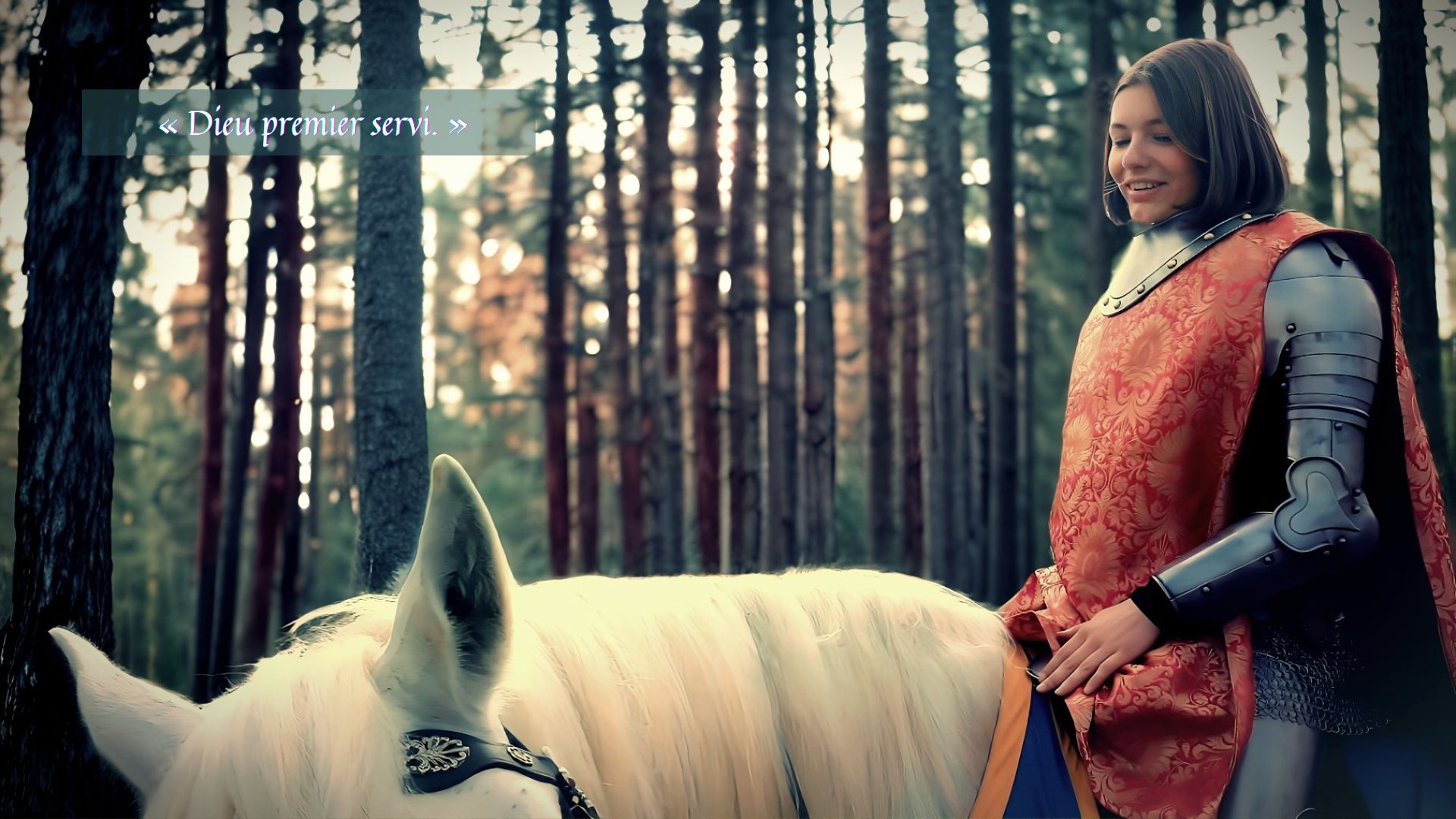 Maïlys Boët figure Jeanne d'Arc - photo Jeff - décor fictif